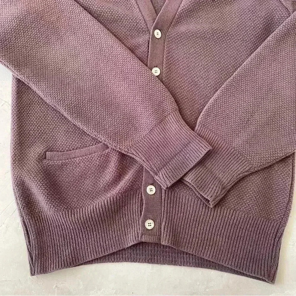 VINTAGE Christian Dior Cardigan Adult Medium Brown V-Neck Sweater Mens - Picture 8 of 12